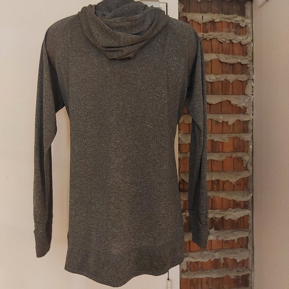 Champion Hoodie  Sweater 'Loose' Drawstring Ruched Cuffs Gray Size XL